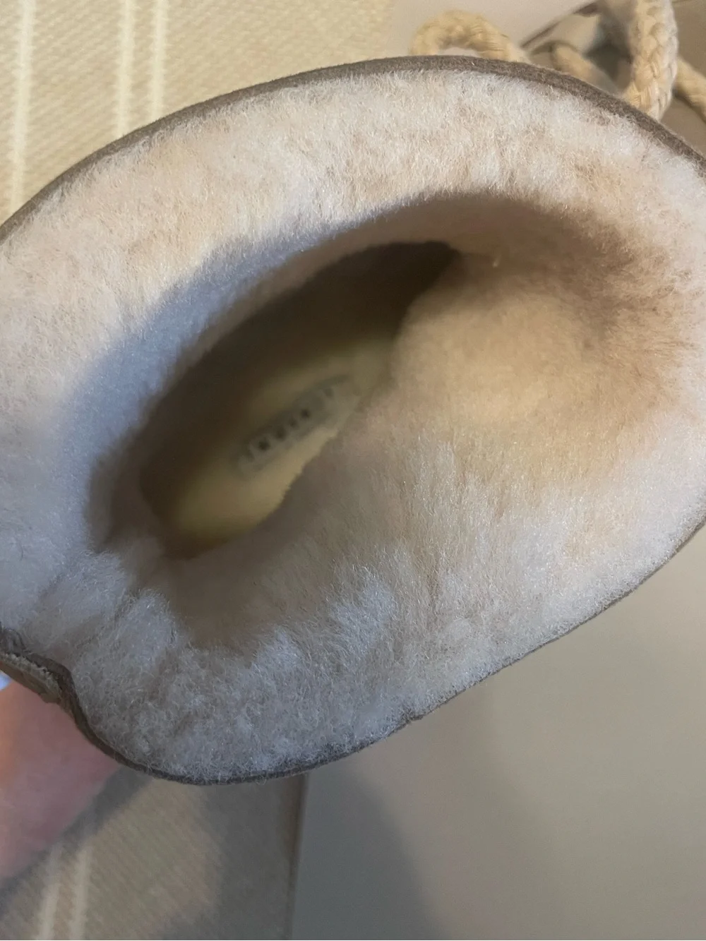 Inuikii Shearling Rope Lace Up Snow Boots NWT Beige Taupe Tan EU 38 US 7.5 8